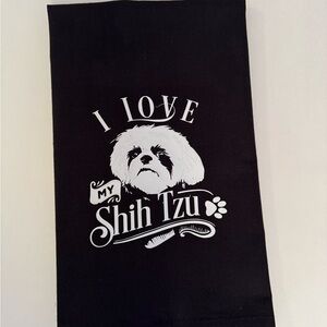 New Black 'I Love My Shih Tzu' Towel Sample sale